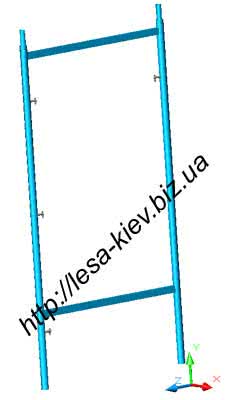Stand-through scaffolding rack